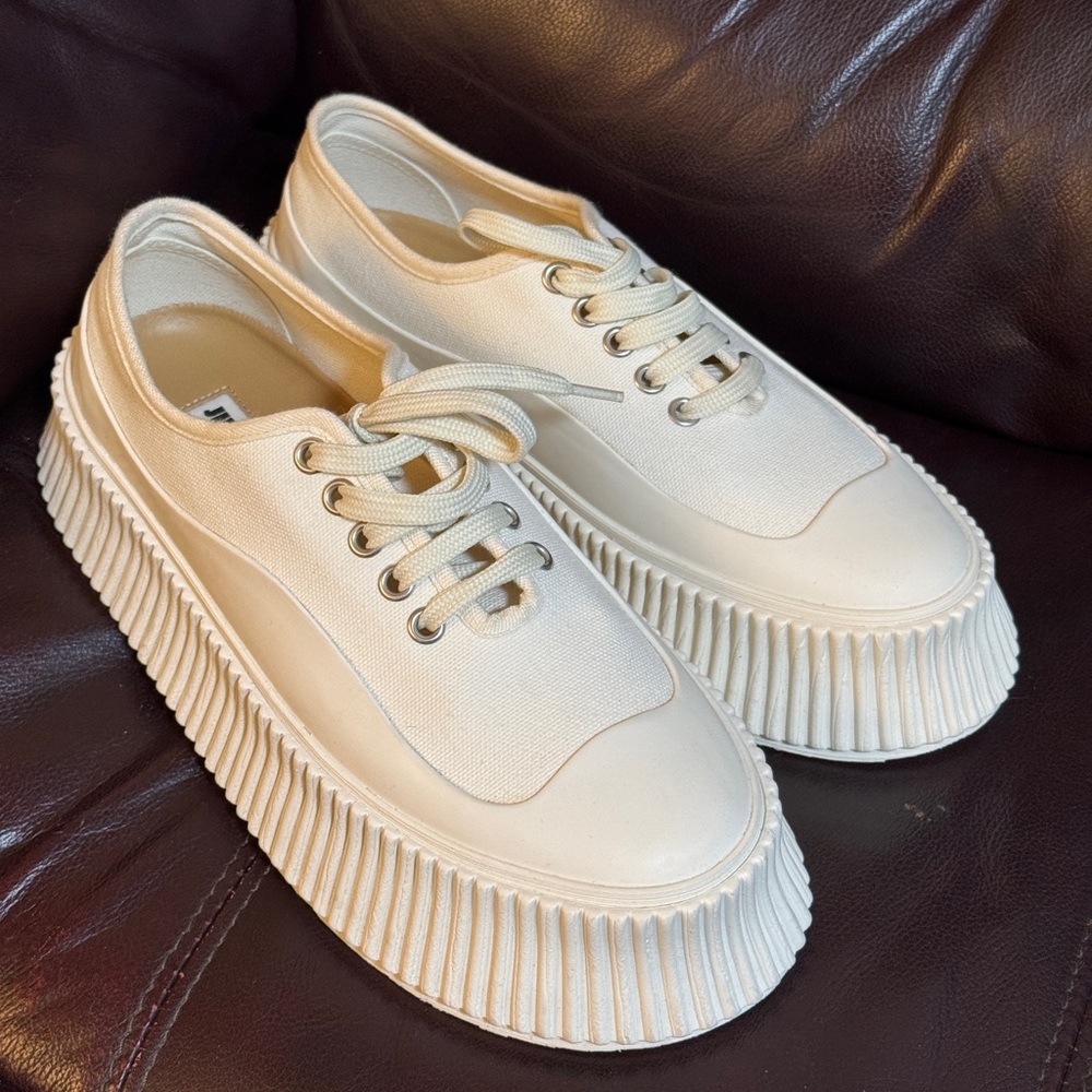 Jil Sander Canvas Platform Sneakers